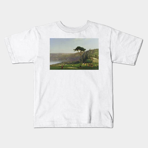 Lake Albano by George Inness Kids T-Shirt by Classic Art Stall